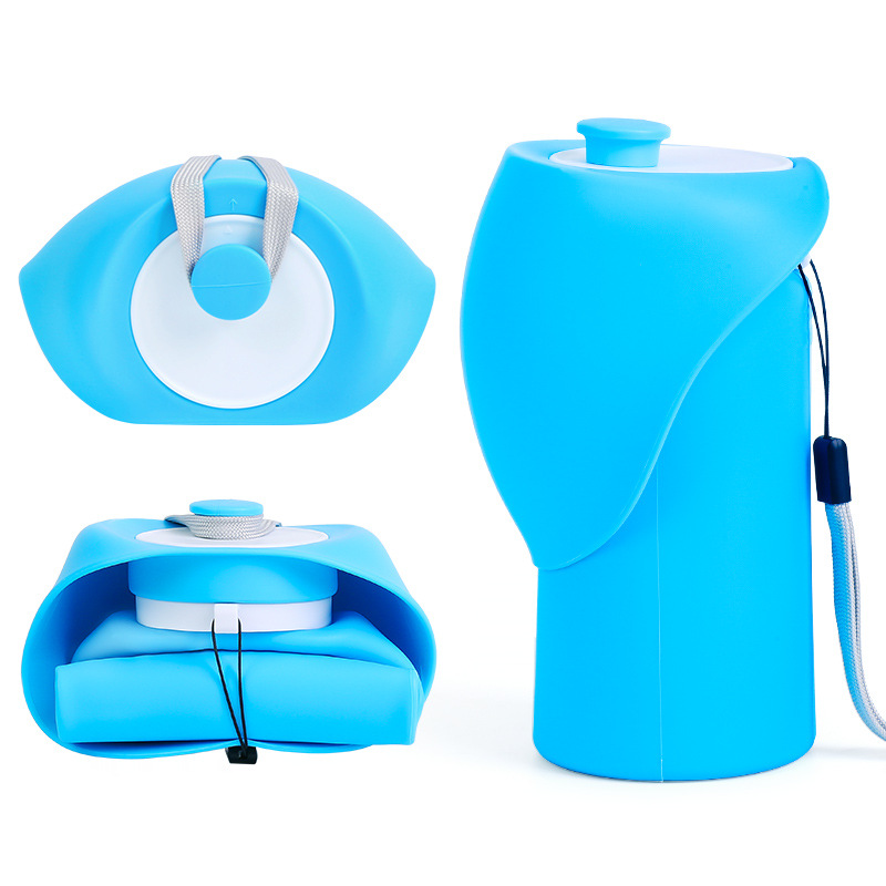 Pet Water Cup, Outdoor Water Dispenser, Dog Water Bottle for Outings, Silicone Foldable Portable Dog Water Bottle