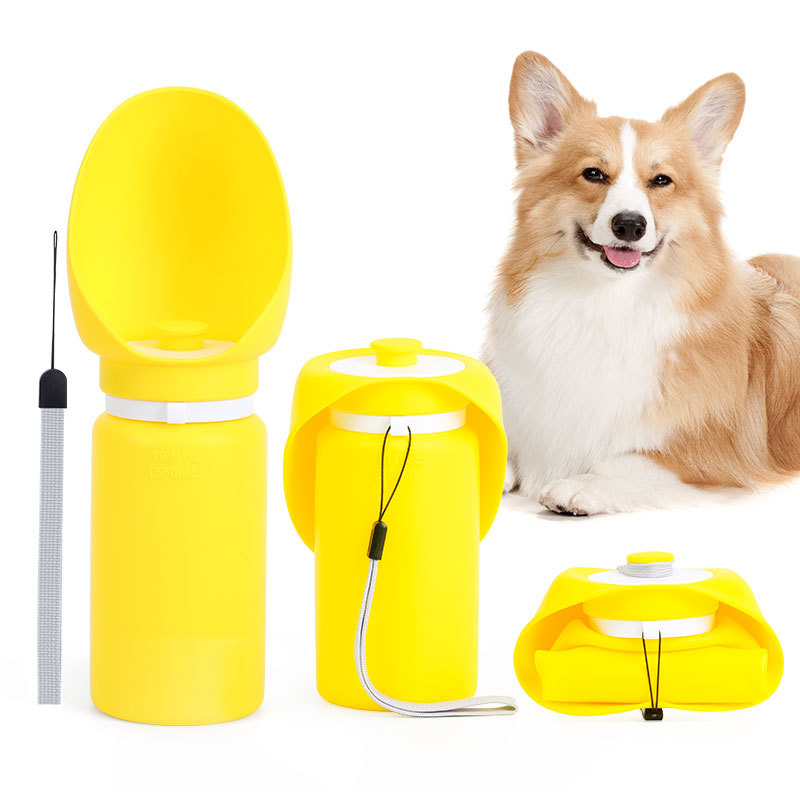 Pet Water Cup, Outdoor Water Dispenser, Dog Water Bottle for Outings, Silicone Foldable Portable Dog Water Bottle