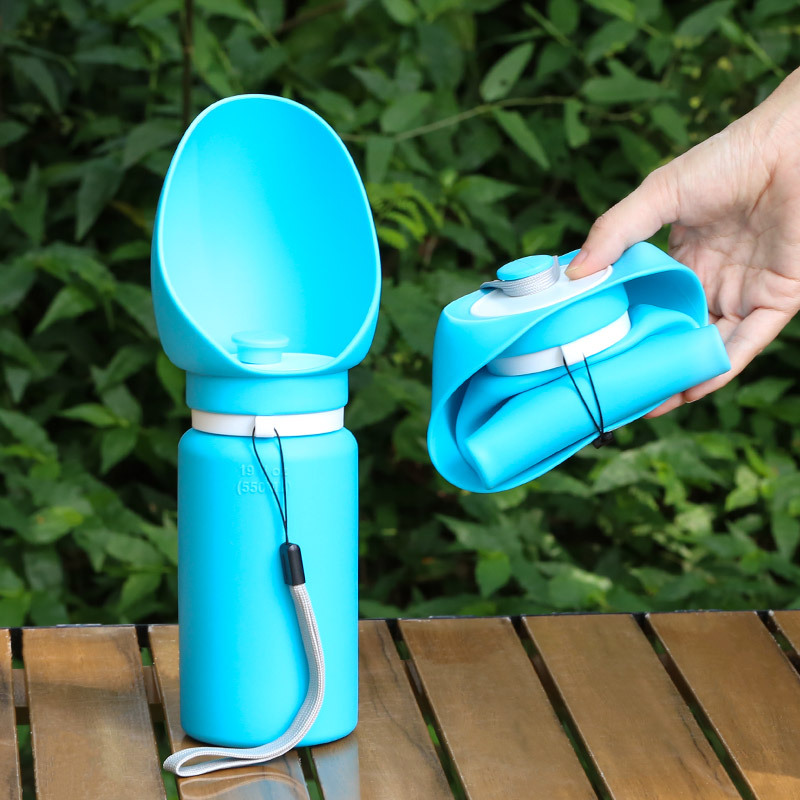 Pet Water Cup, Outdoor Water Dispenser, Dog Water Bottle for Outings, Silicone Foldable Portable Dog Water Bottle