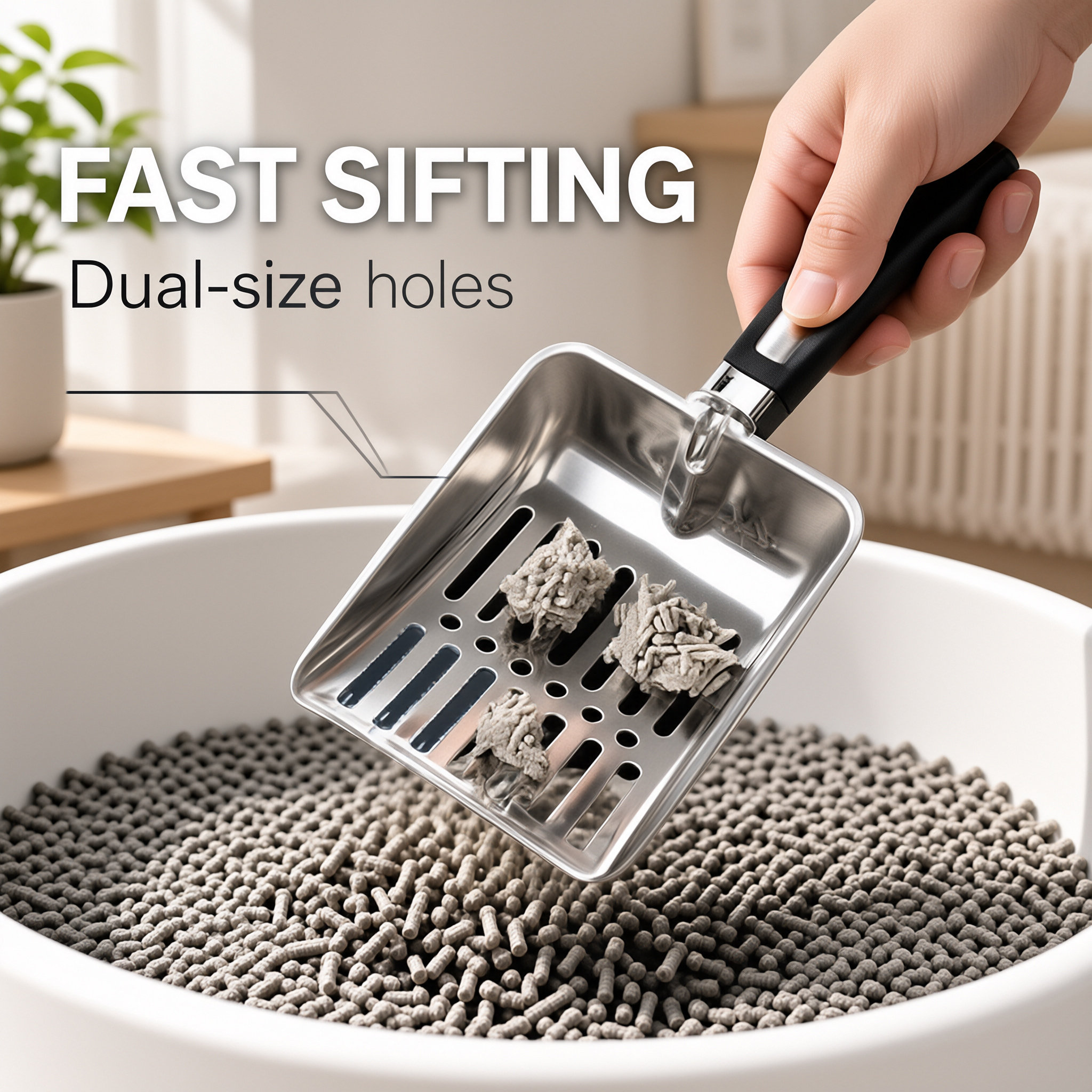 Cat Litter Scoop, Cat Scoop, Stainless Steel Cat Scoop, Litter Deodorizing and Cleaning Tool, Factory Wholesale Pet Supplies