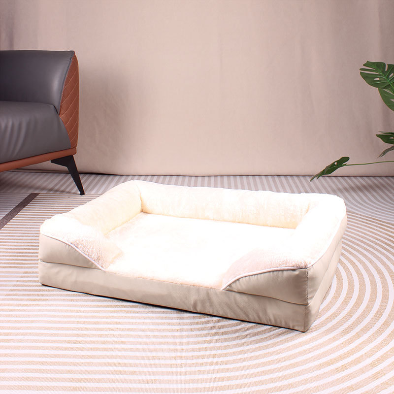 Dog Sofa: All-Season Square Pet Bed—Breathable Pet Bed for Spring, Fall, and Winter Warmth