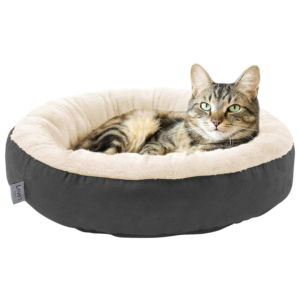 Round Insulated Pet Bed for Cats and Dogs—Soft Sleeping Pad for All Seasons—Cat and Pet Mat