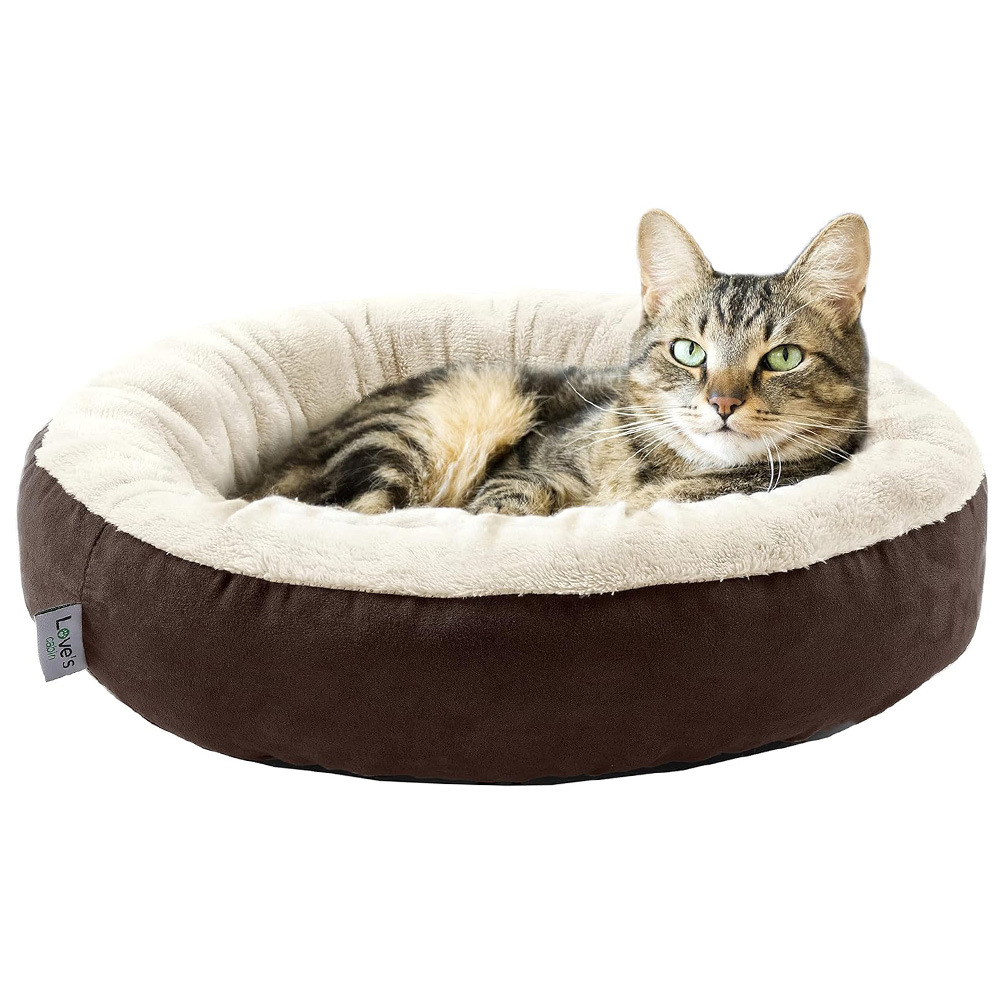 Round Insulated Pet Bed for Cats and Dogs—Soft Sleeping Pad for All Seasons—Cat and Pet Mat