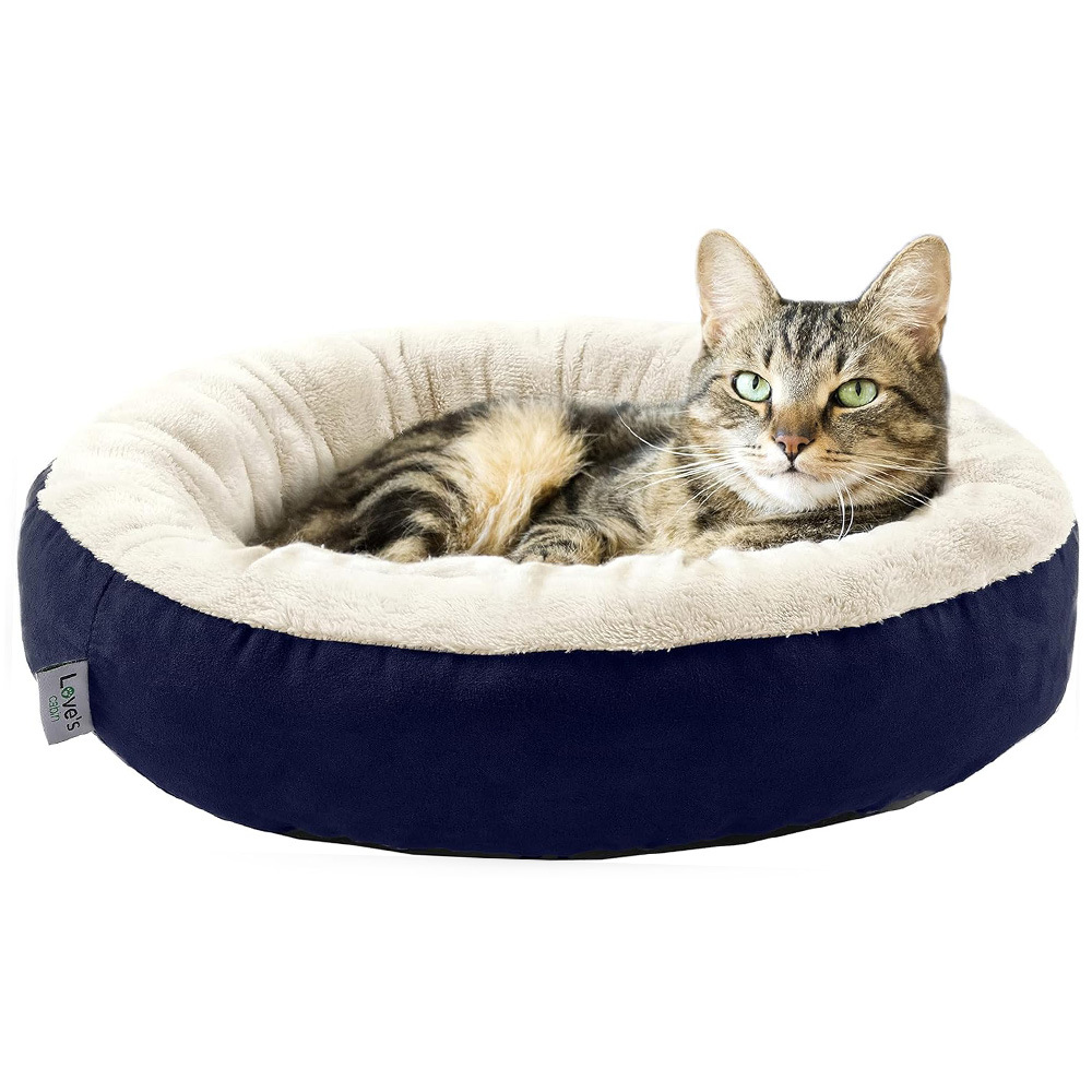 Round Insulated Pet Bed for Cats and Dogs—Soft Sleeping Pad for All Seasons—Cat and Pet Mat