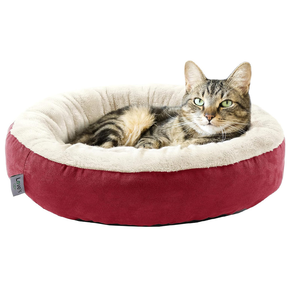 Round Insulated Pet Bed for Cats and Dogs—Soft Sleeping Pad for All Seasons—Cat and Pet Mat