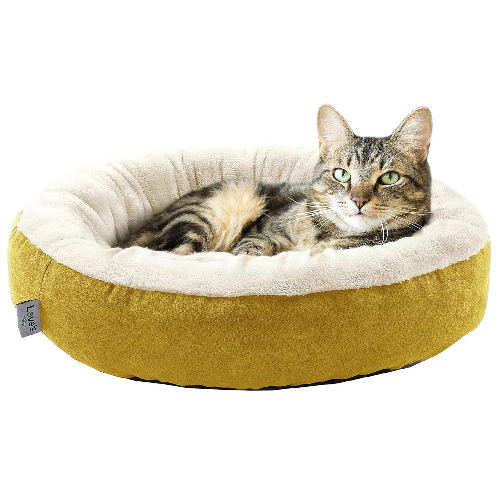 Round Insulated Pet Bed for Cats and Dogs—Soft Sleeping Pad for All Seasons—Cat and Pet Mat