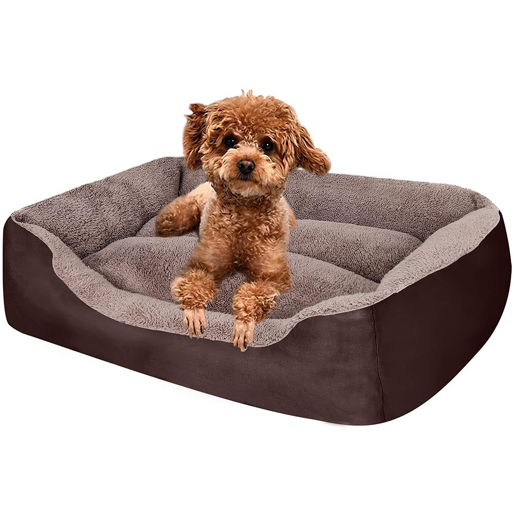 All-Season Pet Bed: Square Dog Bed, Cat Bed, Golden Retriever and Poodle Dog Mat, Pet Bed, Winter-Warm Dog Bed