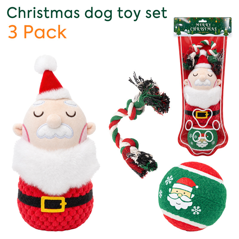 New Christmas Dog Toys: Indestructible Pet Toys for Self-Entertainment and Chewing; Wholesale of Chew Toys That Make Sounds