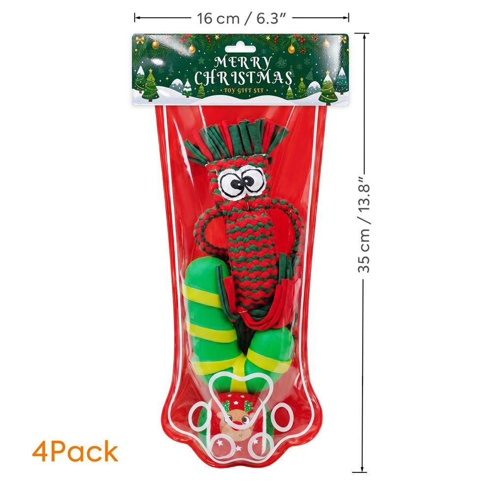 New Christmas Dog Toys: Indestructible Pet Toys for Self-Entertainment and Chewing; Wholesale of Chew Toys That Make Sounds