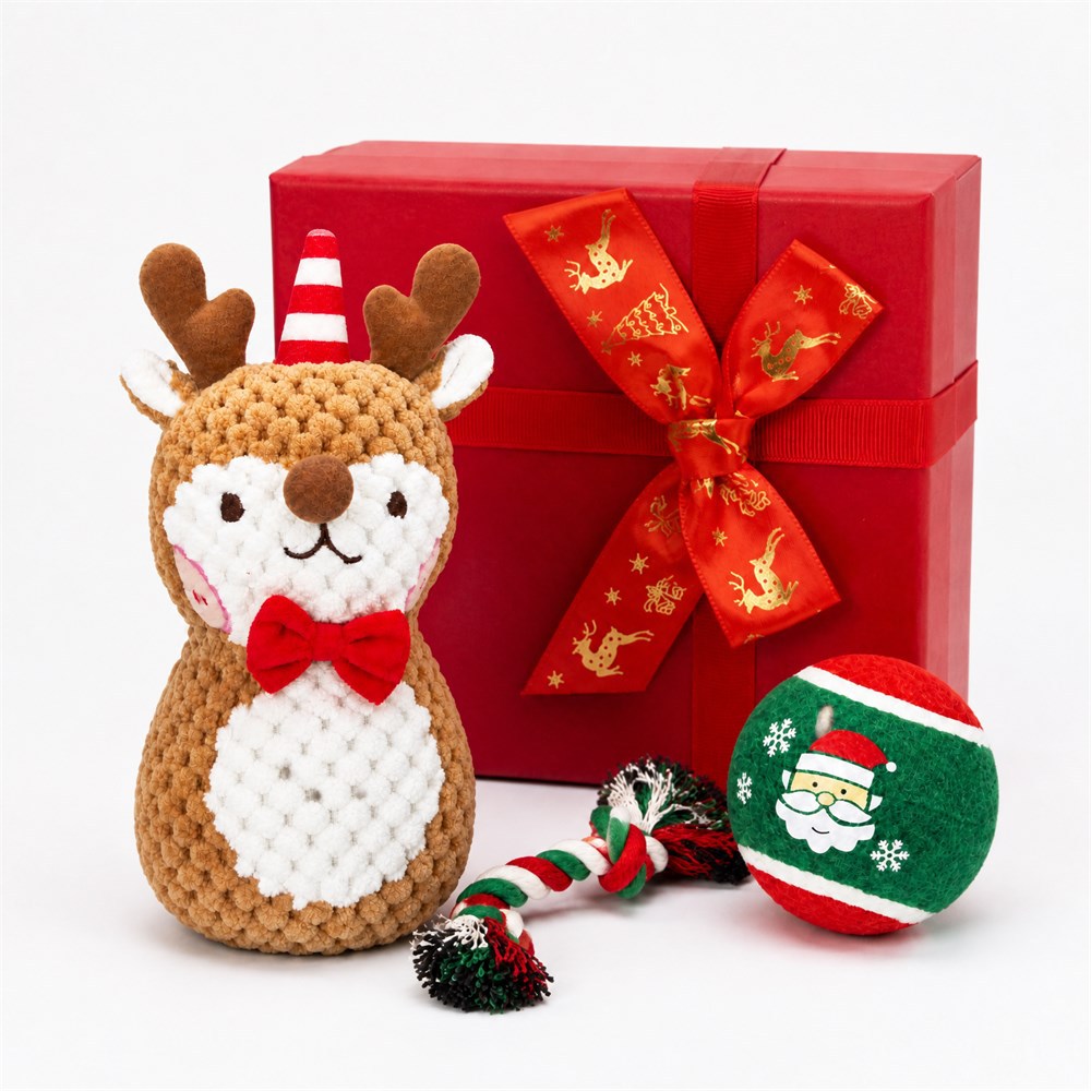 New Christmas Dog Toys: Indestructible Pet Toys for Self-Entertainment and Chewing; Wholesale of Chew Toys That Make Sounds