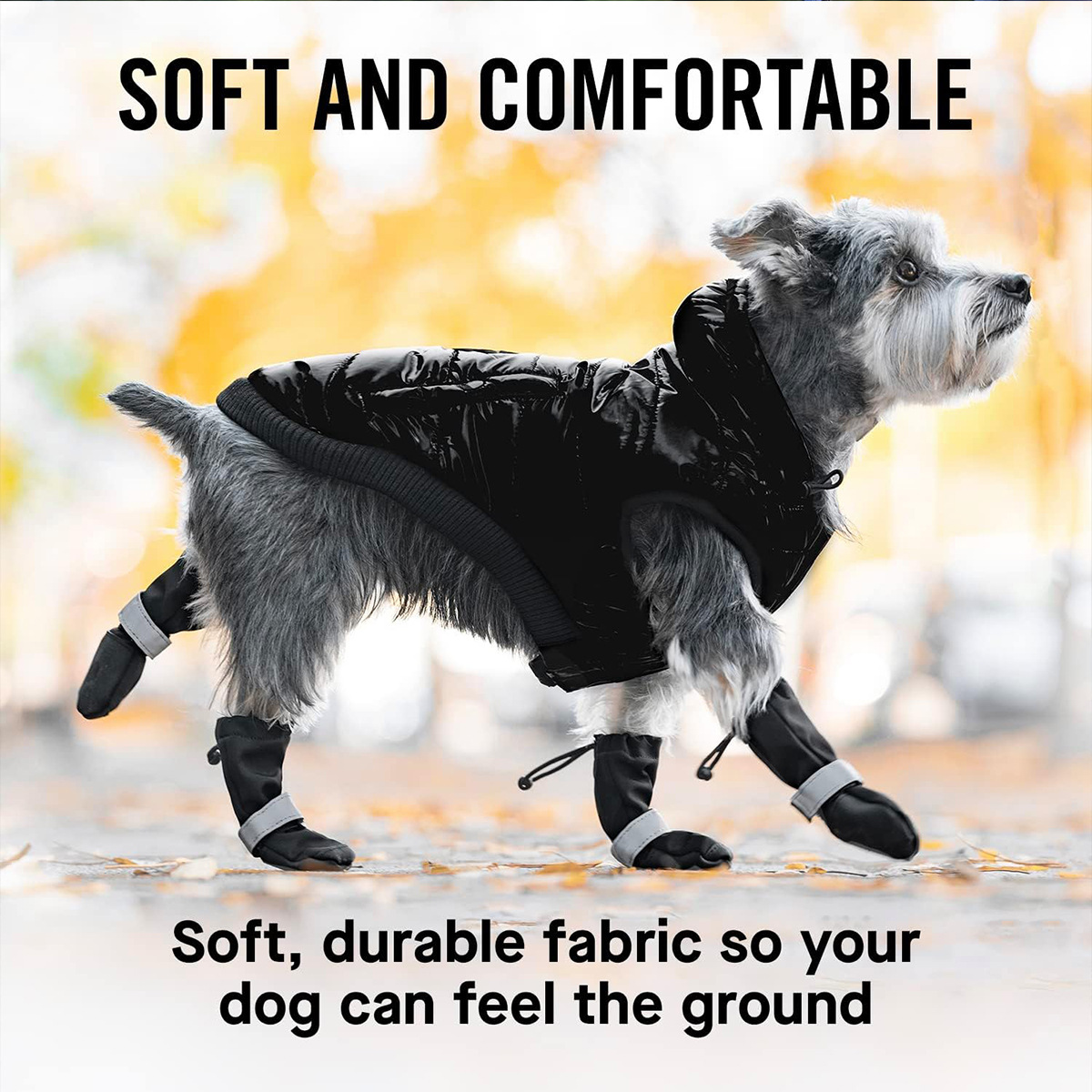 Soft-Soled Dog Boots, Long Boots for Golden Retrievers, Labradors, and Large Dogs—Outdoor Snow Boots, Warm and Waterproof, "Robot" Shoes