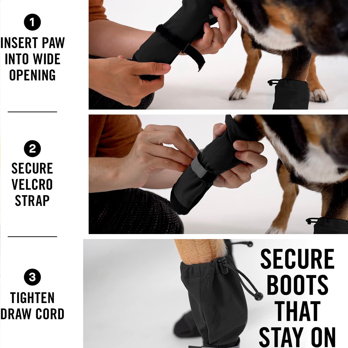 Soft-Soled Dog Boots, Long Boots for Golden Retrievers, Labradors, and Large Dogs—Outdoor Snow Boots, Warm and Waterproof, "Robot" Shoes