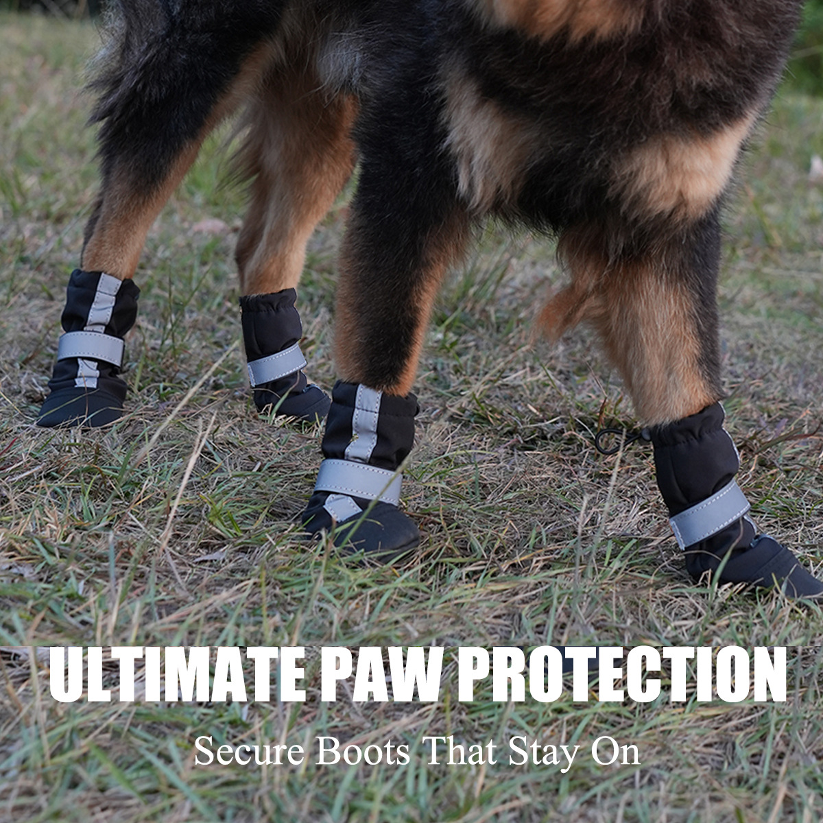 Soft-Soled Dog Boots, Long Boots for Golden Retrievers, Labradors, and Large Dogs—Outdoor Snow Boots, Warm and Waterproof, "Robot" Shoes