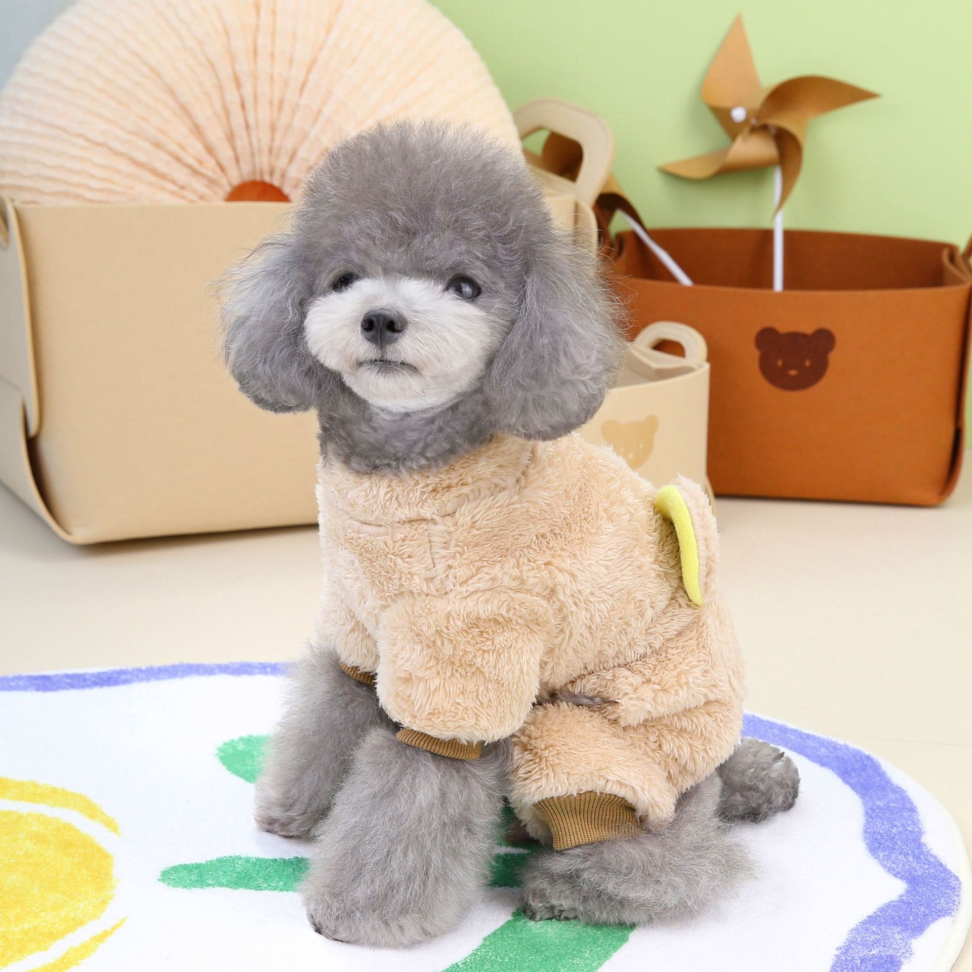 New Backpack-Style Fleece Dog Clothes: Lightweight Fall/Winter Styles for Poodles, Bichons, Small Breeds, Puppies, and Cats
