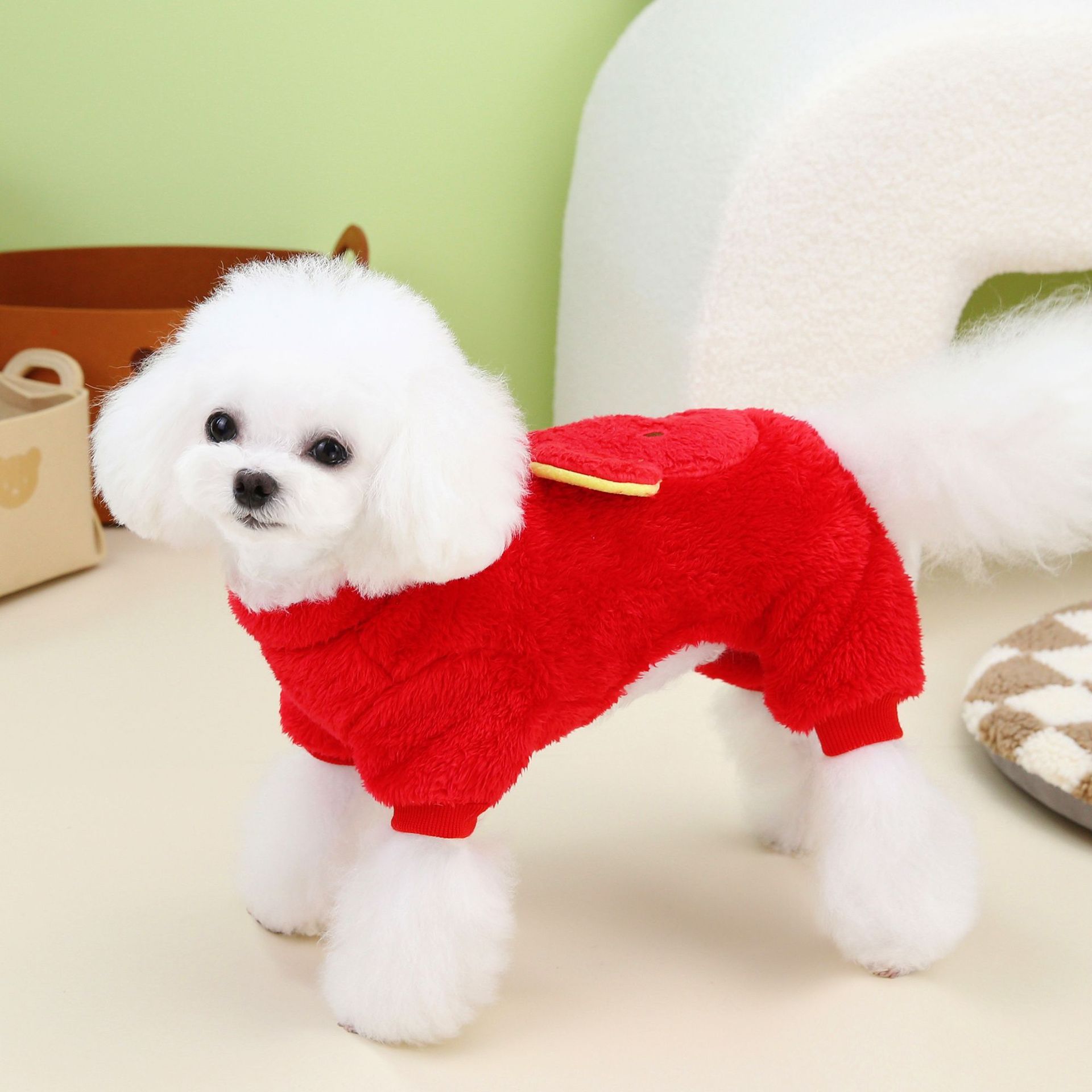 New Backpack-Style Fleece Dog Clothes: Lightweight Fall/Winter Styles for Poodles, Bichons, Small Breeds, Puppies, and Cats